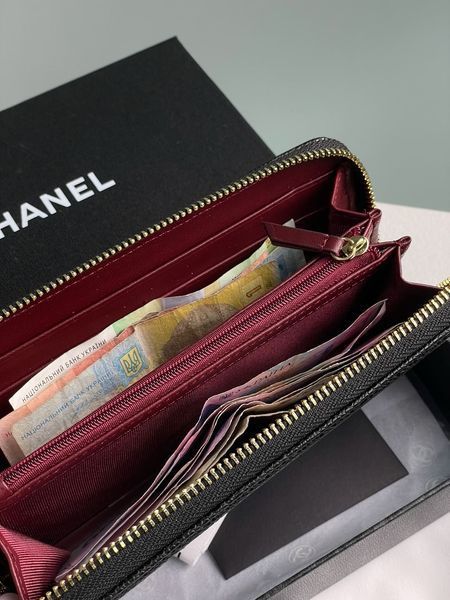 Гаманець Chanel Boy Wallet Black/Gold 88158 фото