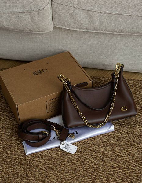 Сумка Coach Juliet Shoulder Bag in Brown Smooth Leather/Brass Hardware 99653 фото