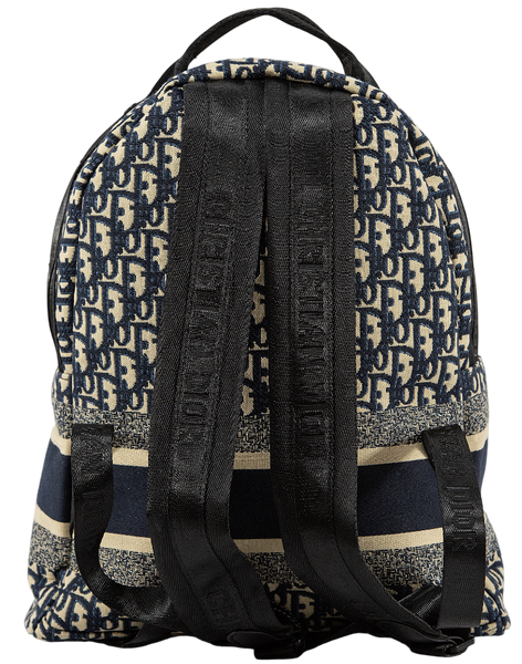 Рюкзак Christian Dior Travel Backpack in Blue Dior Oblique Jacquard 495 фото