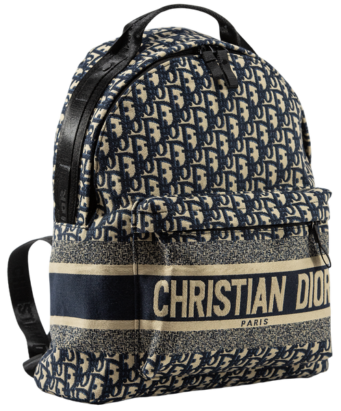Рюкзак Christian Dior Travel Backpack in Blue Dior Oblique Jacquard 495 фото