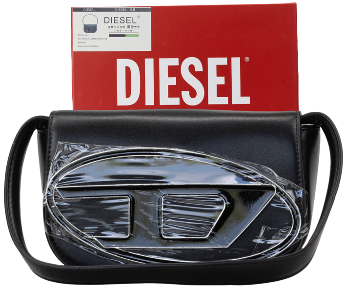Сумка Diesel 1DR Iconic Shoulder Bag in Black Leather 0327 фото
