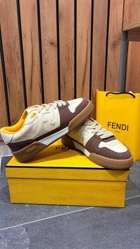 Жіночі кеди Fendi Match Low Tops Sneakers Beige/Gum/Yellow 38 0006 фото