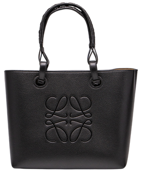 Сумка Loewe Anagram Small Leather Tote Bag in Black 9116 фото