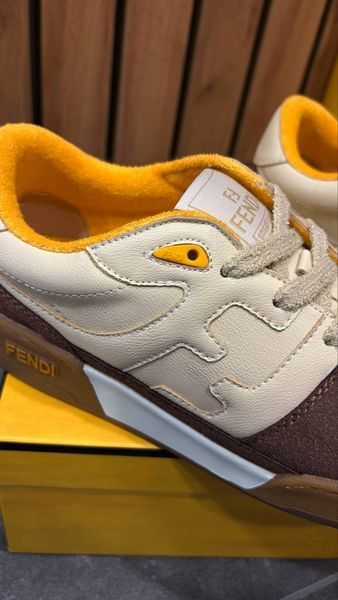 Жіночі кеди Fendi Match Low Tops Sneakers Beige/Gum/Yellow 38 0006 фото