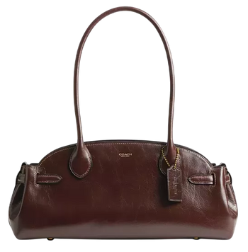 Cумка Coach Empire Carryall Bag 34 in Glazed Leather Maple 616 фото