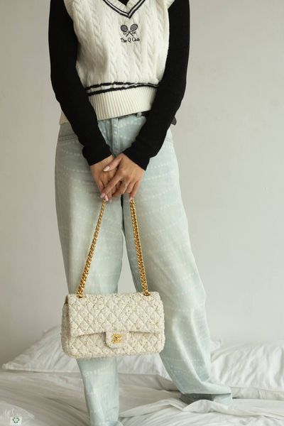 Брендова жіноча сумка Chanel Classic 11.12 Tweed Flap Bag 0566 фото