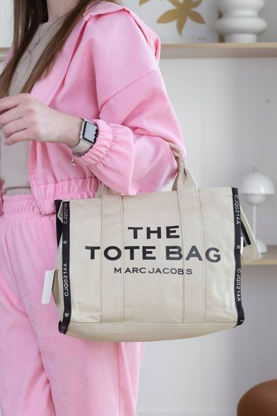 Сумка Marc Jacobs The Jacquard Medium Tote Bag Warm Sand 0355 фото