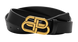 Ремінь Balenciaga Thin Belt in Black Calfskin and Aged-Gold Buckle 66153 фото 1