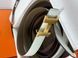 Ремінь Herm&egrave;s Mini Constance Belt Buckle & Reversible Leather Etoupe/White 0386 фото 4