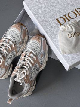 Жіночі кросівки Dior Chrono Sneaker White/Nude 36 D051 фото