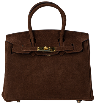 Сумка Herm&eacute;s Birkin 30 in Chocolate Veau Doblis Suede/Gold Hardware 0592 фото