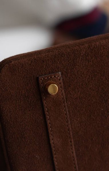 Сумка Herm&eacute;s Birkin 30 in Chocolate Veau Doblis Suede/Gold Hardware 0592 фото