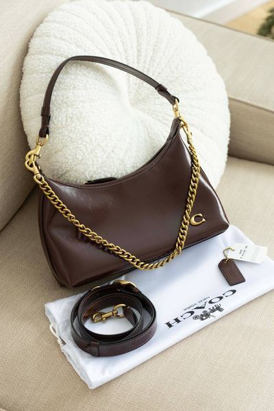 Сумка Coach Juliet Shoulder Bag 25 in Brown Maple Leather/Brass Hardware 99653 фото