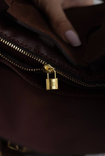 Сумка Herm&eacute;s Birkin 30 in Chocolate Veau Doblis Suede/Gold Hardware 0592 фото