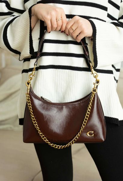 Сумка Coach Juliet Shoulder Bag 25 in Brown Maple Leather/Brass Hardware 99653 фото