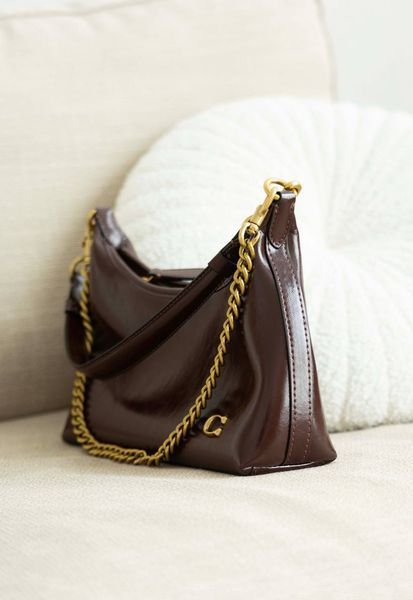 Сумка Coach Juliet Shoulder Bag 25 in Brown Maple Leather/Brass Hardware 99653 фото