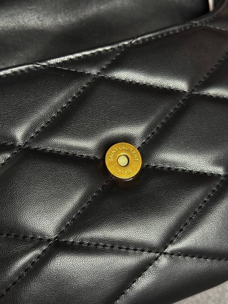 Сумка Saint Laurent Le 57 Quilted Hobo Bag in Black Leather 0357 фото