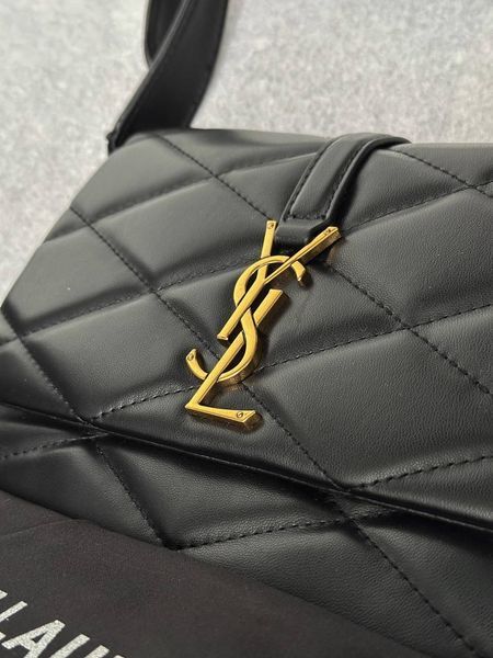 Сумка Saint Laurent Le 57 Quilted Hobo Bag in Black Leather 0357 фото