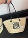 Соломенная сумка Loewe Medium Anagram Raffia Basket Bag Natural/Black 97544 фото 4