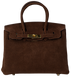 Сумка Herm&eacute;s Birkin 30 in Chocolate Veau Doblis Suede/Gold Hardware 0592 фото 1