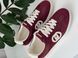 Женские кеды Gucci G74 Interlocking G Sneakers in Bordeaux Suede Premium 37 94383 фото 1