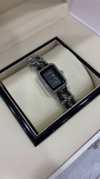 Годинник Chanel Premi&egrave;re &Eacute;dition Originale Watch Steel and Black Leather/Black Dial 6541 фото