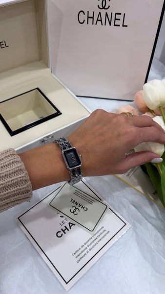 Годинник Chanel Premi&egrave;re &Eacute;dition Originale Watch Steel and Black Leather/Black Dial 6541 фото