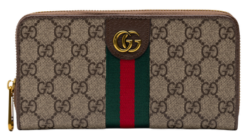 Гаманець Gucci Ophidia GG Zip Around Wallet Brown Supreme Monogram Canvas 88188 фото