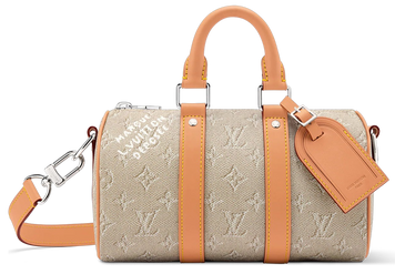 Сумка Louis Vuitton Keepall Bandouli&egrave;re 25 in Linen Monogram Heritage Coated Canvas 0741 фото