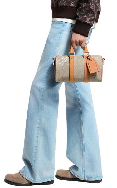 Сумка Louis Vuitton Keepall Bandouli&egrave;re 25 in Linen Monogram Heritage Coated Canvas 0741 фото