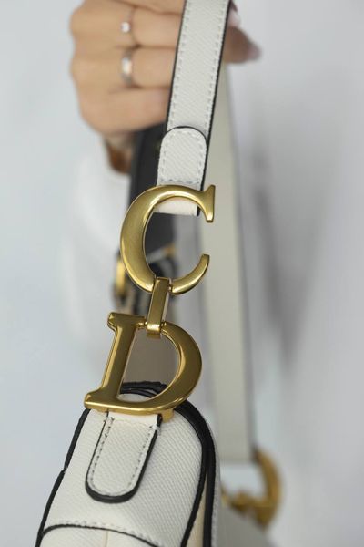 Сумка Dior Saddle Bag with Strap in Latte Grained Calfskin 0376 фото