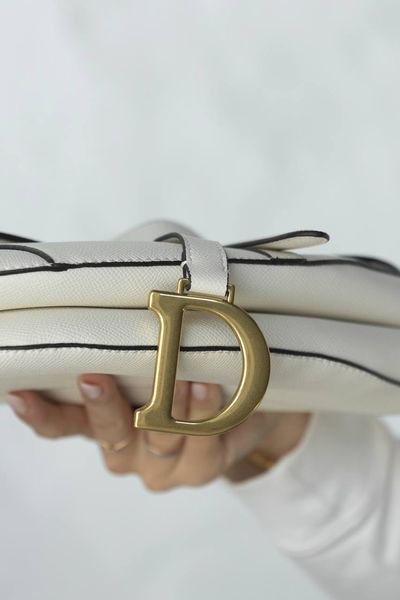 Сумка Dior Saddle Bag with Strap in Latte Grained Calfskin 0376 фото