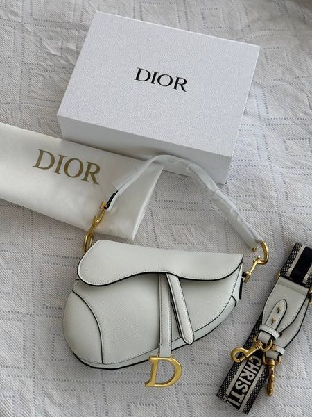 Сумка Dior Saddle Bag with Strap in Latte Grained Calfskin 0376 фото