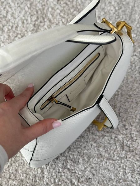 Сумка Dior Saddle Bag with Strap in Latte Grained Calfskin 0376 фото