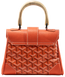 Сумка Goyard Sa&iuml;gon Souple Mini Bag Goyardine Canvas & Chevroches Calfskin Orange 0397 фото 3