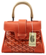 Сумка Goyard Sa&iuml;gon Souple Mini Bag Goyardine Canvas & Chevroches Calfskin Orange 0397 фото 1