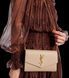 Сумка Saint Laurent Uptown Chain Wallet in Grain De Poudre Embossed Beige Leather 0385 фото 2
