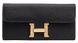 Гаманець Hermes Constance Long To Go Wallet Black/Gold 88202 фото 1