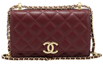 Сумка Chanel Mini Perfect Fit Flap Bag in Burgundy Quilted Calfskin 0307 фото