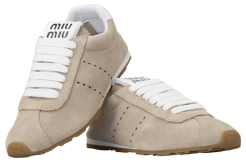 Кросівки Miu Miu Plume Sneakers in Beige Suede 36 1269 фото