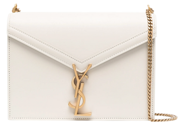 Сумка Saint Laurent Cassandra Monogram Shoulder Bag in White Leather 0379 фото