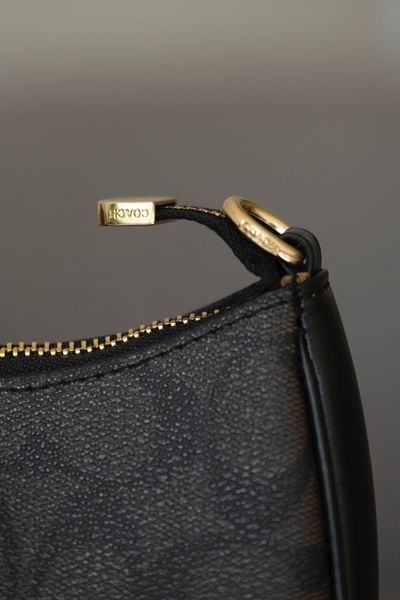 Cумка Coach Teri Crossbody Bag in Signature Canvas Gold/Walnut/Black 0416 фото