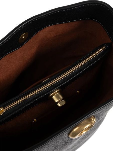 Сумка Coach Willow Soft Bucket Bag Black/Gold 99714 фото