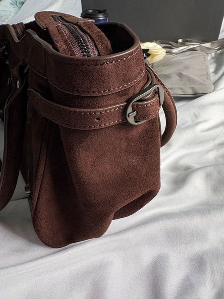 Cумка Balenciaga Le City Bag Small in Light Espresso Suede Calfskin/Brass hardware 012599 фото