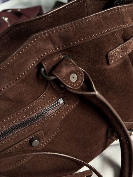 Cумка Balenciaga Le City Bag Small in Light Espresso Suede Calfskin/Brass hardware 012599 фото