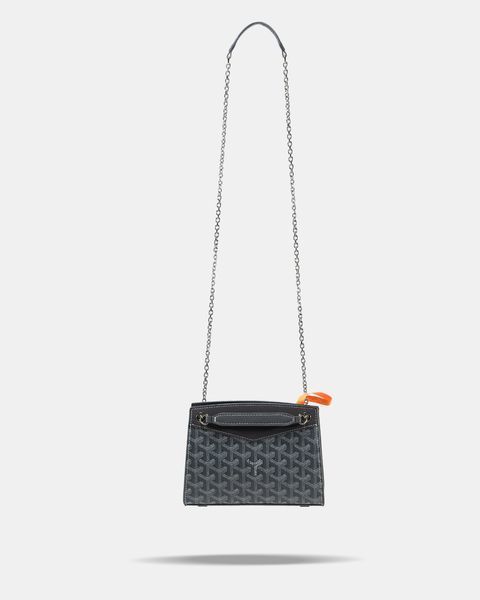Сумка Goyard Rouette Structur&eacute; PM Bag Goyardine Canvas & Chevroches Calfskin Navy Grey 0394 фото