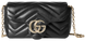 Сумка Gucci Marmont Super Mini Shoulder Bag in Black Matelass&eacute; Chevron Leather/Gold-Toned Hardware 0611251 фото 1