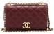 Сумка Chanel Mini Perfect Fit Flap Bag in Burgundy Quilted Calfskin 0307 фото 1
