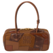Брендова жіноча сумка Miu Miu Beau Leather Patchwork Bag in Cognac 446 фото 1
