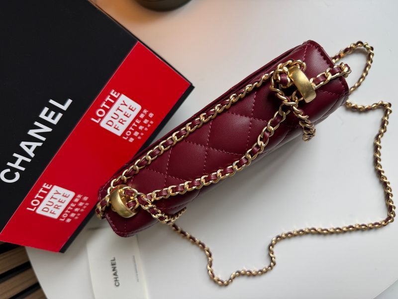 Сумка Chanel Mini Perfect Fit Flap Bag in Burgundy Quilted Calfskin 0307 фото